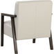 Neymar Linea Light Grey Leather Lounge Chair